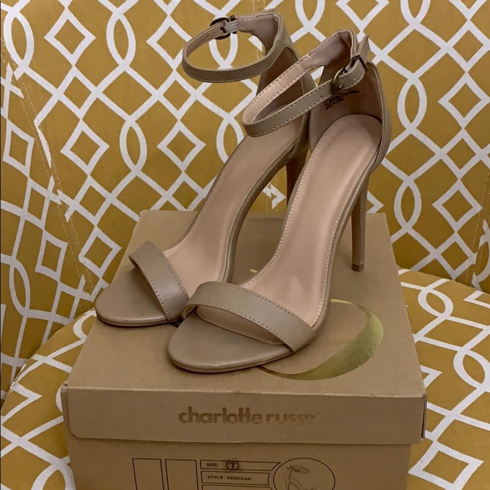 Ankle Strap Nude Heel
